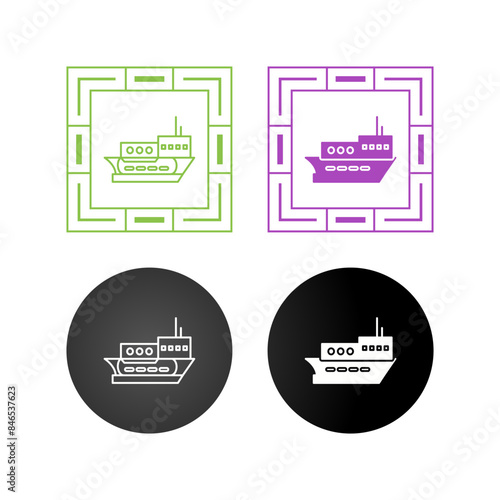 Delivery Ship Vector Icon
