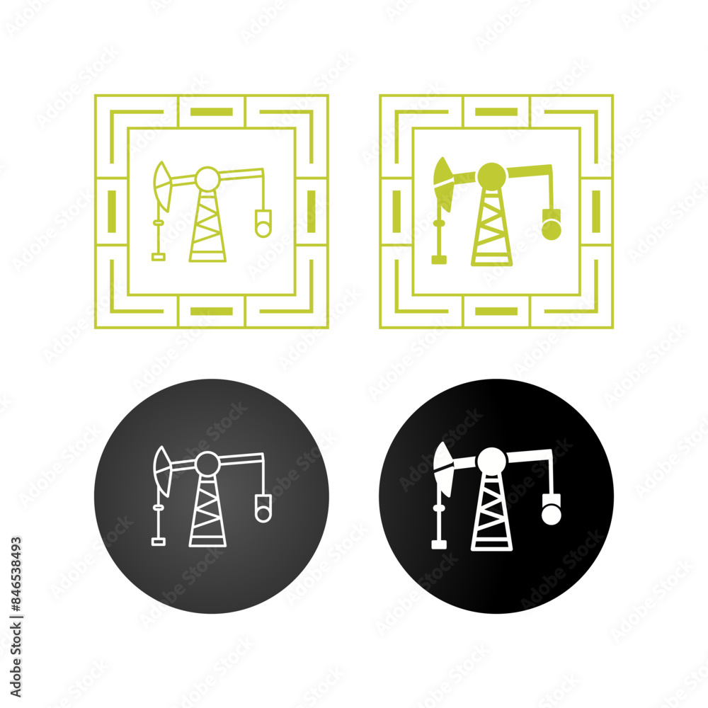 Pumpjack Vector Icon Pumpjack Vector Icon