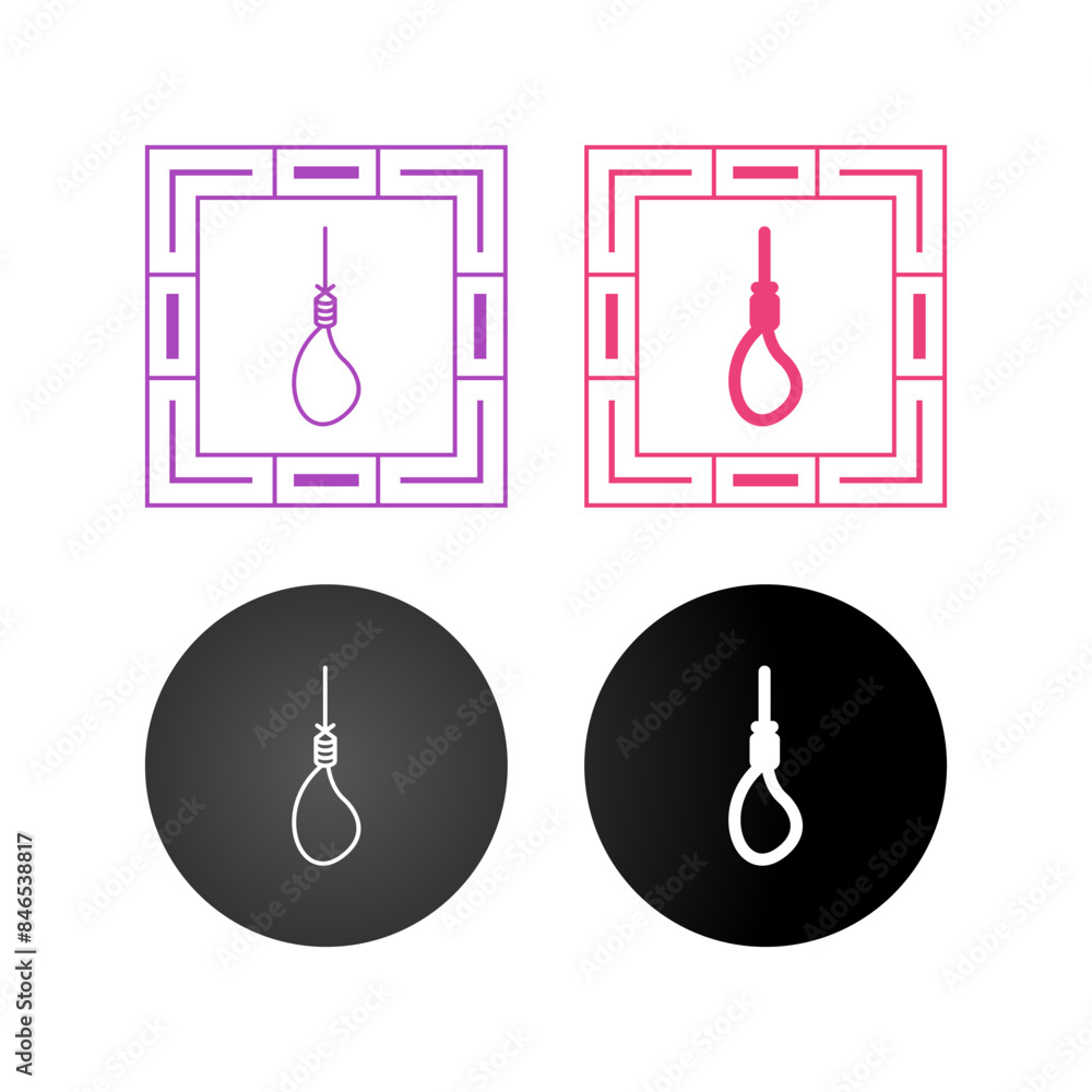 Noose Vector Icon Noose Vector Icon