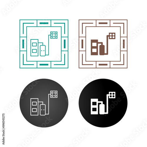 Solid Fuel Boiler Vector Icon