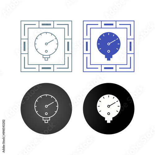 Pressure Gauge Vector Icon