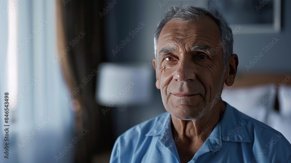 Obraz premium Elderly man Standing and smiling, looking at the camera
