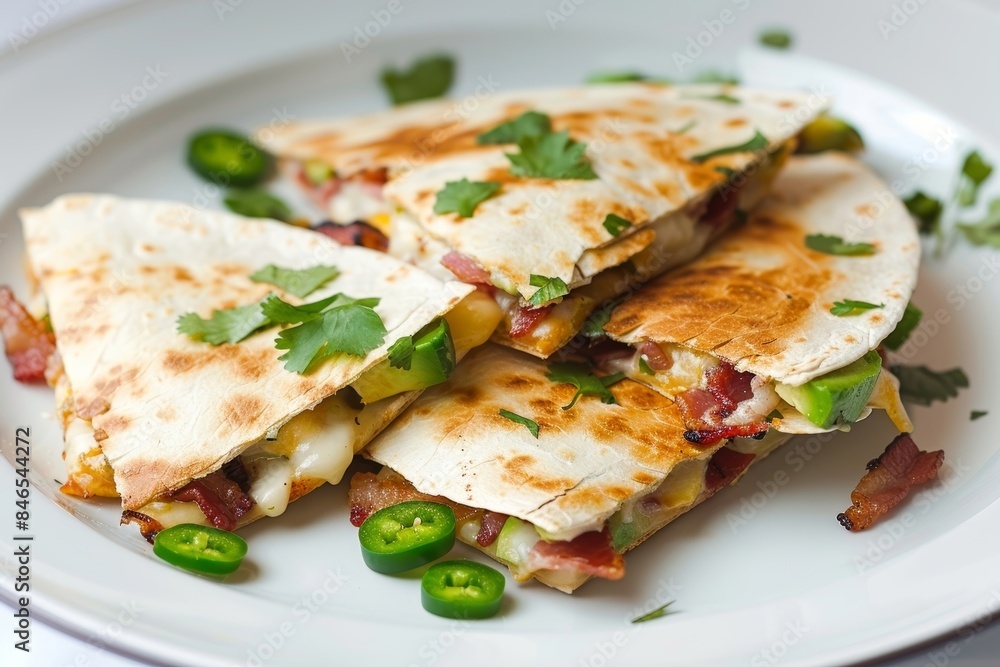 Bacon and Jack Cheese Quesadillas with Fresh Avocado Bacon and Jack Cheese Quesadillas with Fresh Avocado