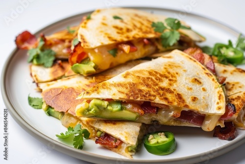 Gourmet Bacon and Jack Cheese Quesadillas with Jalapeno