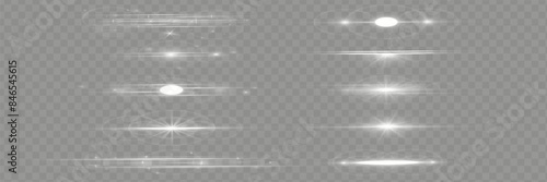 White glowing light explodes on a transparent background. Sparkling magical dust particles. Bright Star. Transparent shining sun, bright flash.