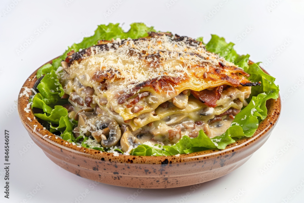 Bacon and Mushroom Lasagna Art