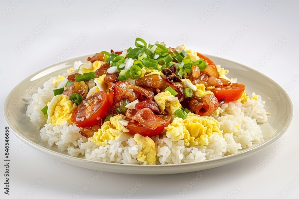 Tantalizing Bacon and Egg Stir-Fry with Crispy Candied Bacon Pieces Tantalizing Bacon and Egg Stir-Fry with Crispy Candied Bacon Pieces