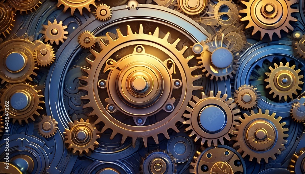 Metal iron gears of the mechanism background Metal iron gears of the mechanism background