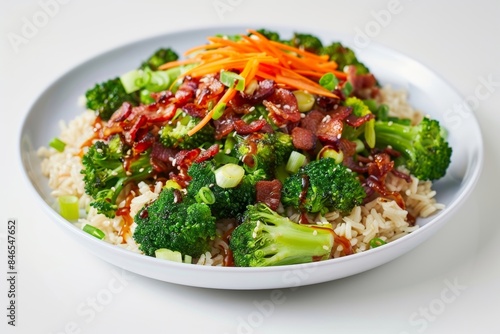 Bacon and Broccoli Rice Bowl with Sweet Soy Sauce