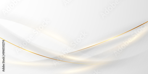 Abstract golden lines background with luxury golden vector illustration. photo