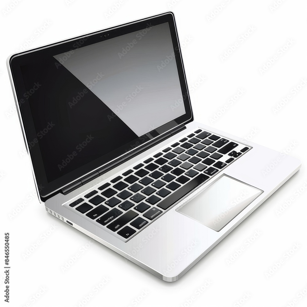 New Opened NoteBook. Portable Computer. Laptop. On the white background. New Opened NoteBook. Portable Computer. Laptop. On the white background.