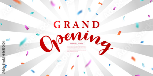 Design your opening card with ribbon. Vector illustration Beautiful business banner template