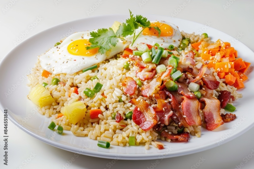 Savory Bacon Fried Rice with Garlic and Ginger Savory Bacon Fried Rice with Garlic and Ginger
