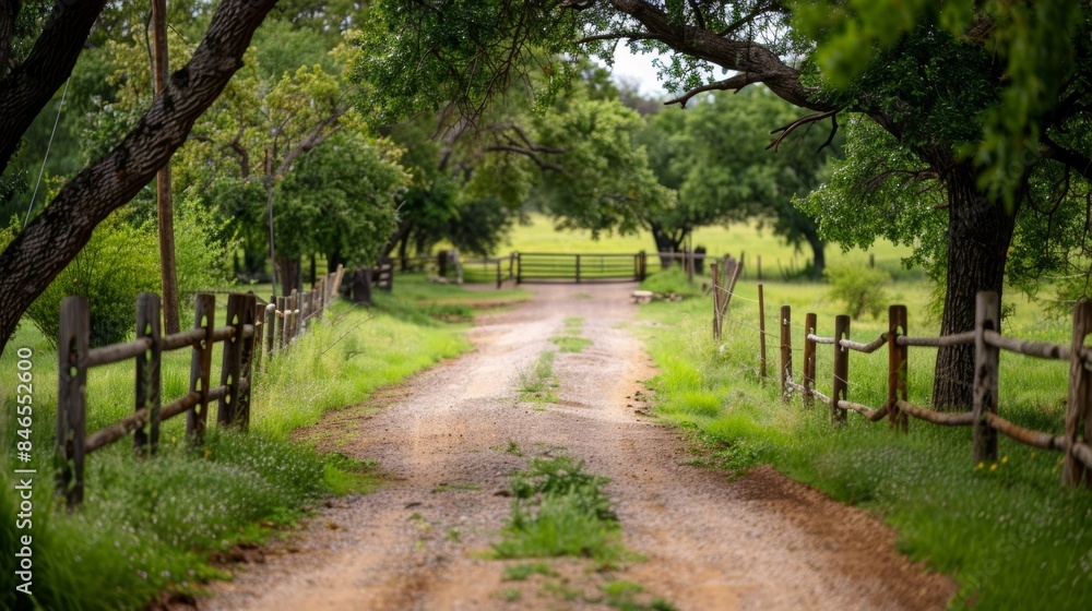 A peaceful country road leads to a rustic entrance welcoming visitors to the Heritage Ranch Tour. A peaceful country road leads to a rustic entrance welcoming visitors to the Heritage Ranch Tour.