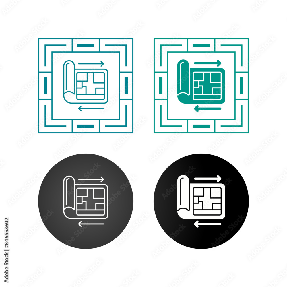 Blueprint Vector Icon Blueprint Vector Icon