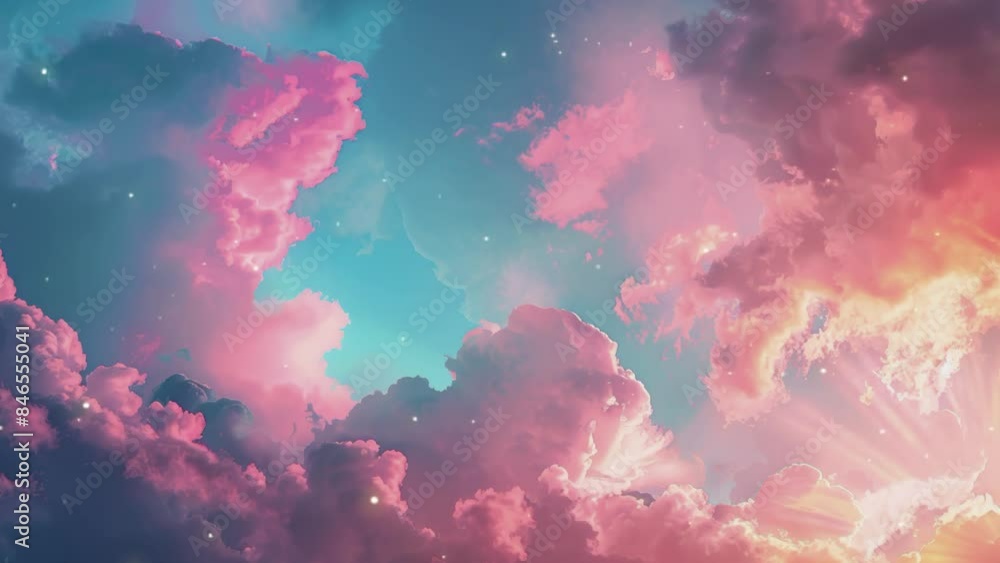 Beautiful landscape video. Clouds and sunlight natural landscape at sunset. Colorful sky cloud natural background. Beautiful sky and clouds Beautiful landscape video. Clouds and sunlight natural landscape at sunset. Colorful sky cloud natural background. Beautiful sky and clouds