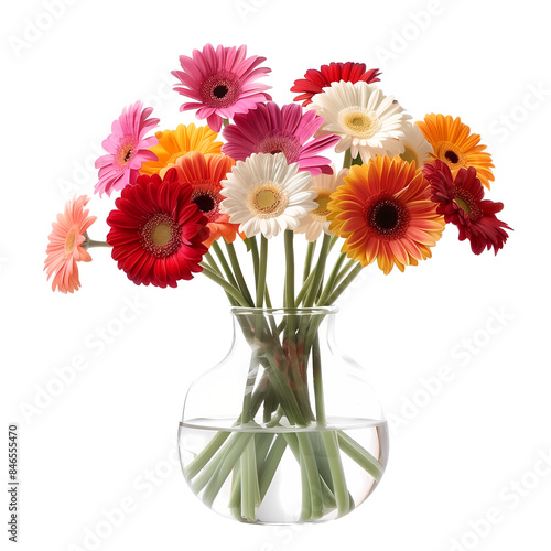 Wallpaper Mural bouquet of daisy flowers in a clear vase Torontodigital.ca