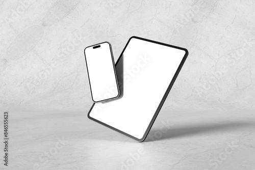 Floating Smartphone and Tablet Mockup for showcasing your design to clients