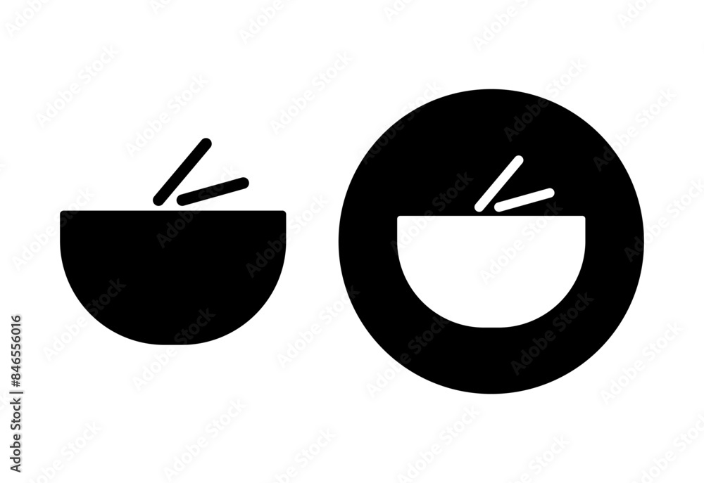 Bowl Chop Stick icon flat design isolated on white background Bowl Chop Stick icon flat design isolated on white background