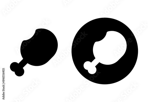 chicken thighs icon flat design isolated on white background