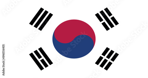 Illustration of the national flag of South Korea