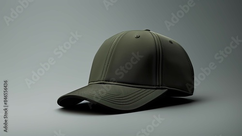 A close up of a black baseball cap
