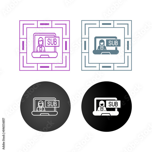 Subscriber Model Vector Icon