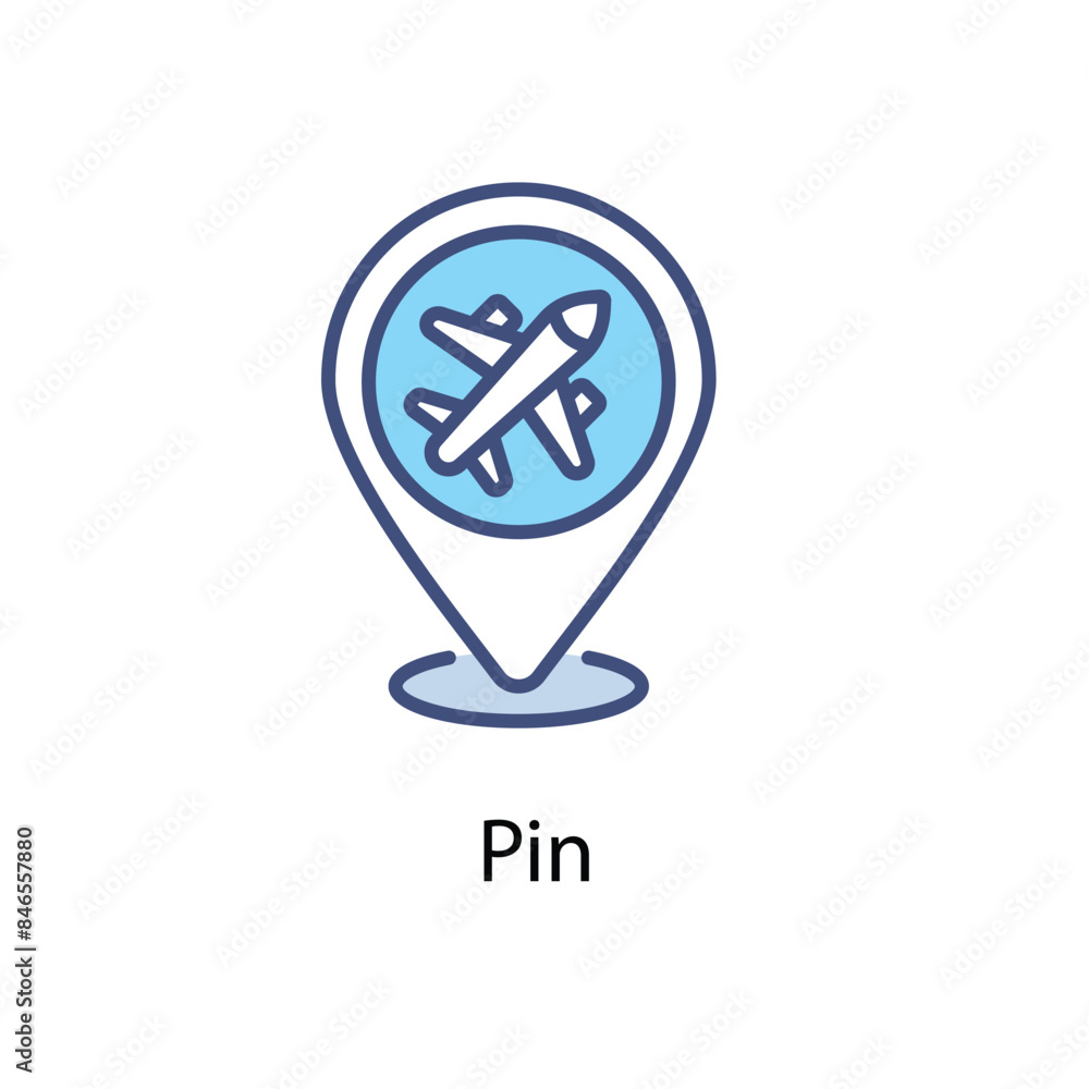 Pin vector icon Pin vector icon