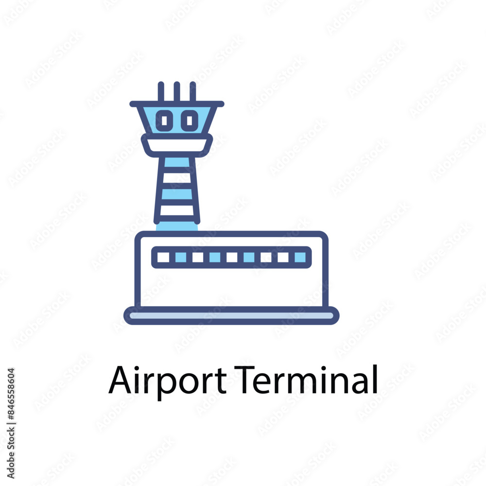 Airport Terminal vector icon Airport Terminal vector icon