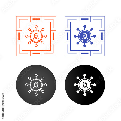 Personal Network Vector Icon