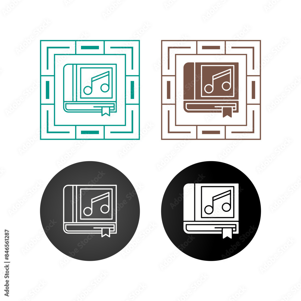 Music Book Vector Icon Music Book Vector Icon