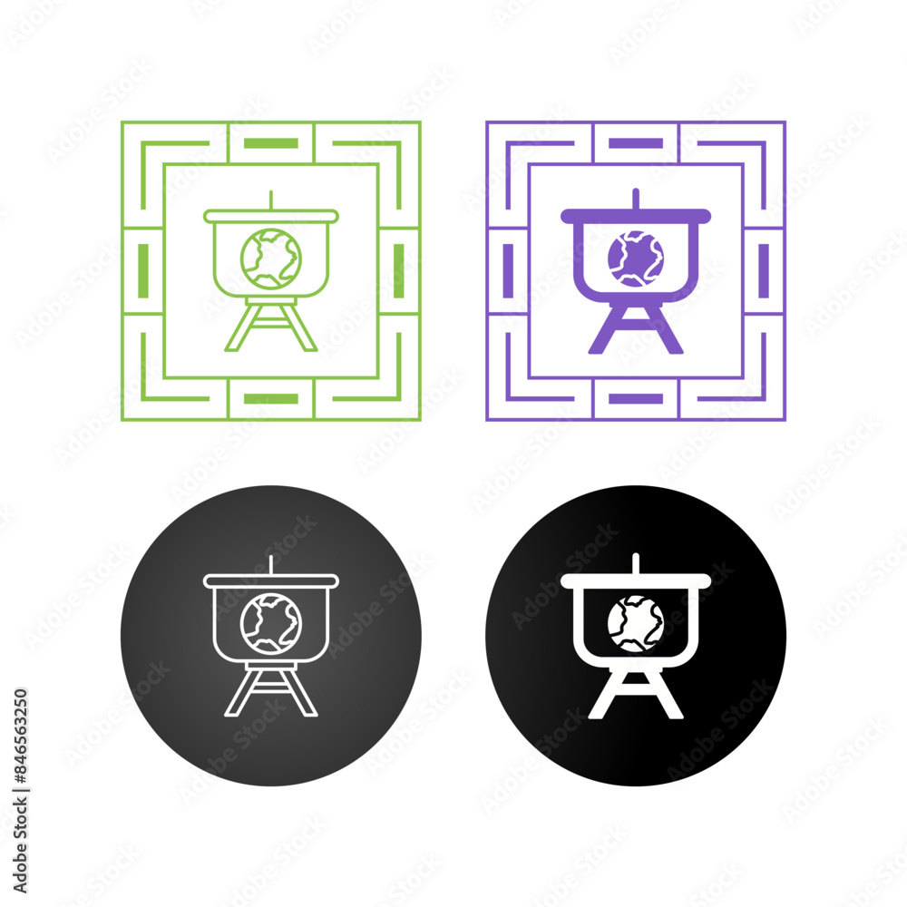 World Presentation Vector Icon World Presentation Vector Icon