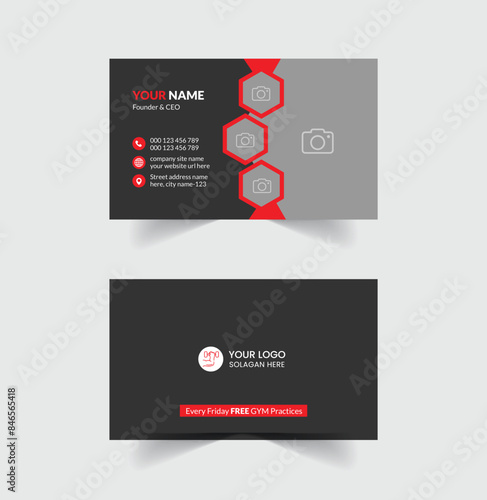 GYM Business card Design template