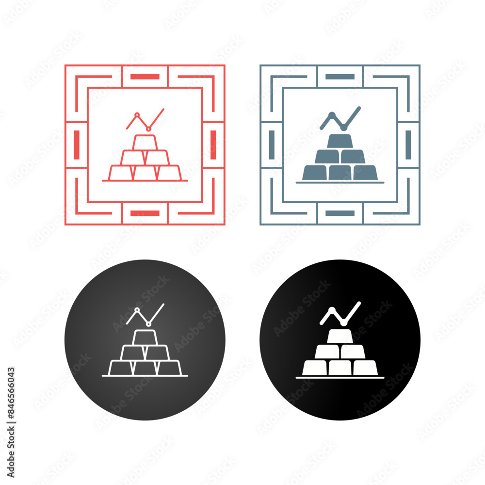 Gold Ingots Vector Icon Gold Ingots Vector Icon