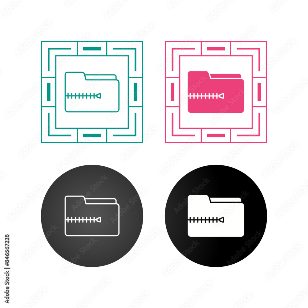 Zip File Vector Icon Zip File Vector Icon