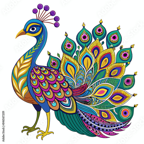 peacock vector illustration