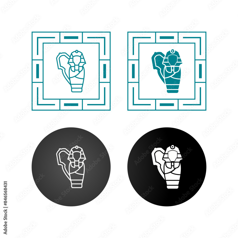 Sarcophagus Vector Icon Sarcophagus Vector Icon