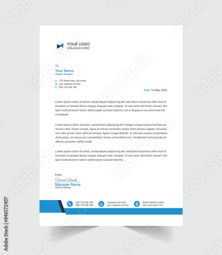 Corporate Letterhead Design Template