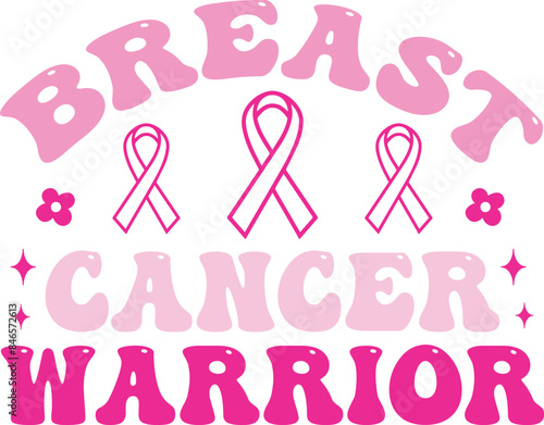 Retro Breast cancer Warrior Svg Design, Retro Cancer Awareness Svg, Cancer SVG, Breast Cancer SVG, Awareness Ribbon Svg, Pink Ribbon Svg, Cancer Survivor Svg, Cancer fighter SVG Bundle, Cancer Svg,