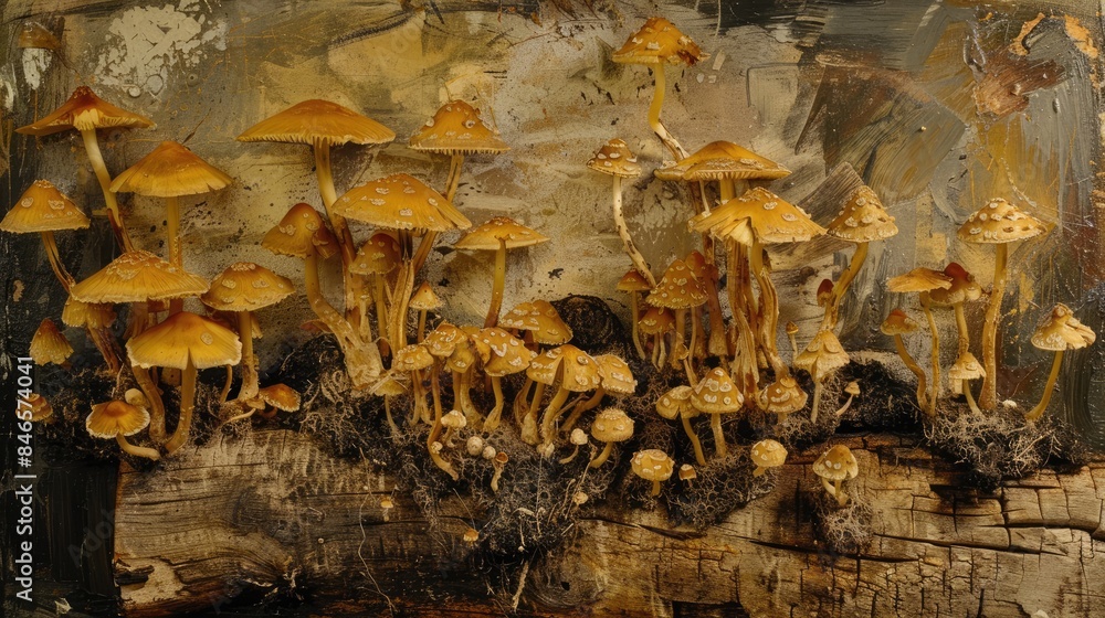 Fototapeta premium Fungi found on wood