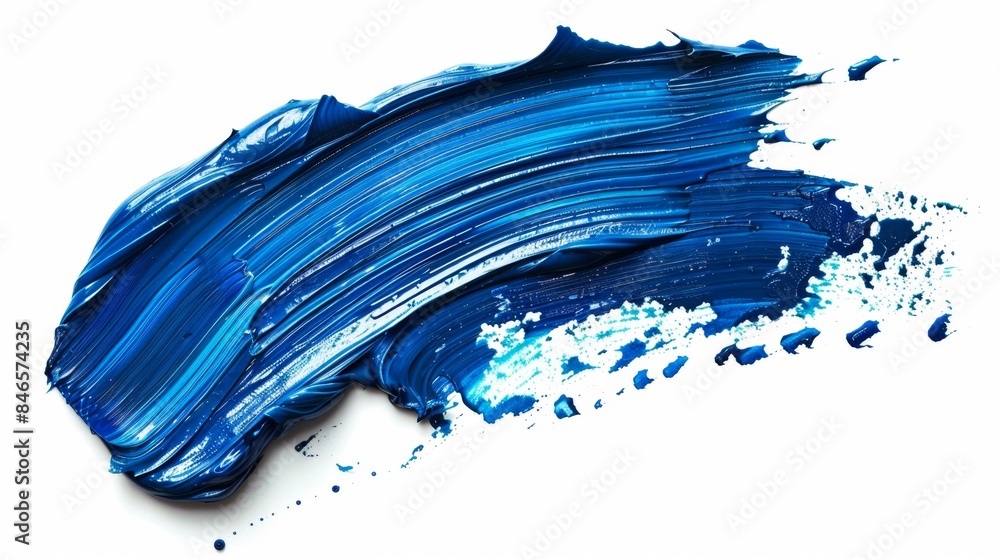 Blue Brush Stroke Abstract Art, Generative AI
