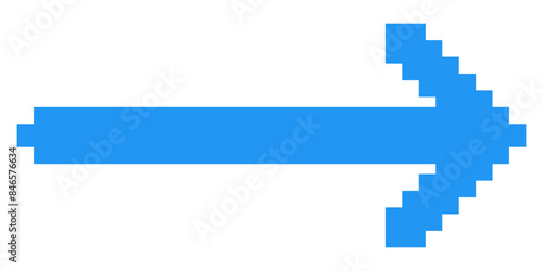 pixel long arrow icon, arrow button, arrow icon with 8bit style, long arrow design element