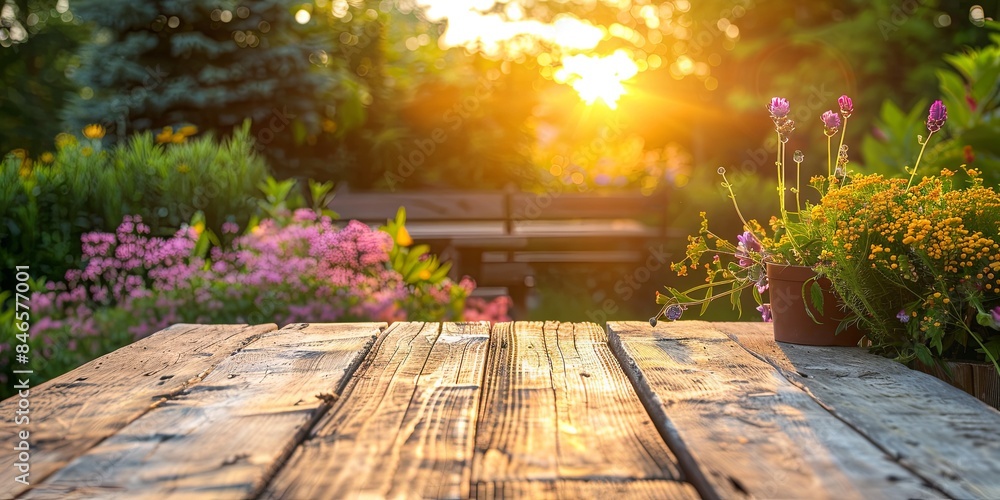 Sunny Afternoon in a Lush Green Backyard Garden Sunny Afternoon in a Lush Green Backyard Garden