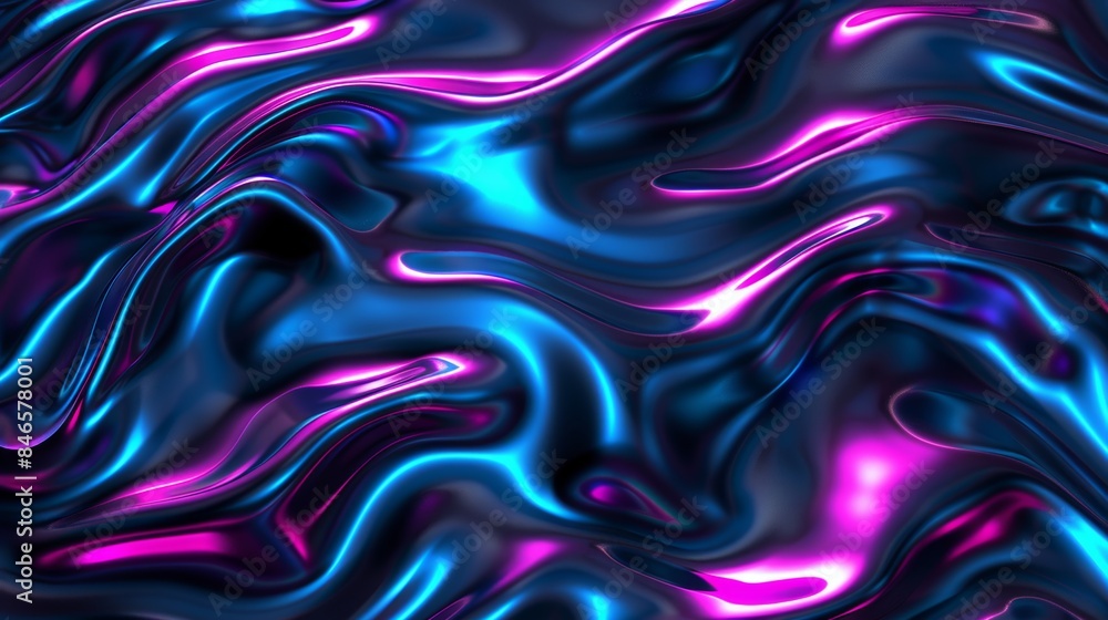 Vivid blue and pink neon light waves background Vivid blue and pink neon light waves background