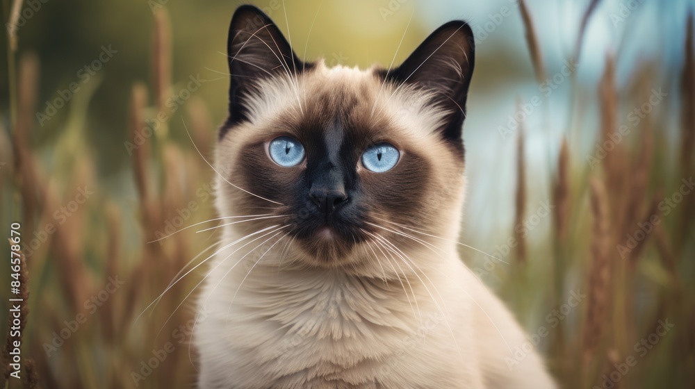 a Siamese cat outdoor