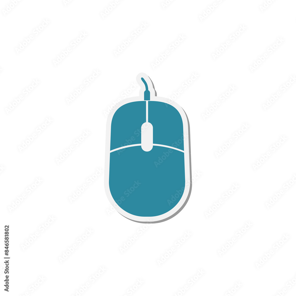 Computer mouse sticker icon isolated on transparent background Computer mouse sticker icon isolated on transparent background