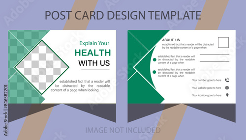 medical services post card design template for all medical services Center.