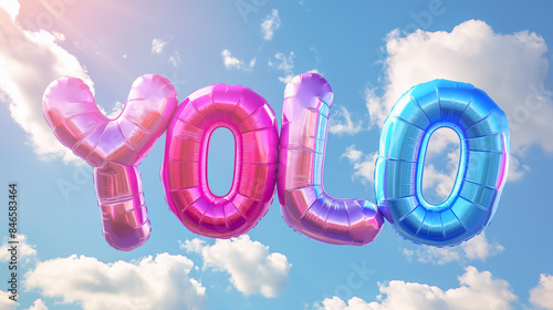 yolo balloons in the sky photo