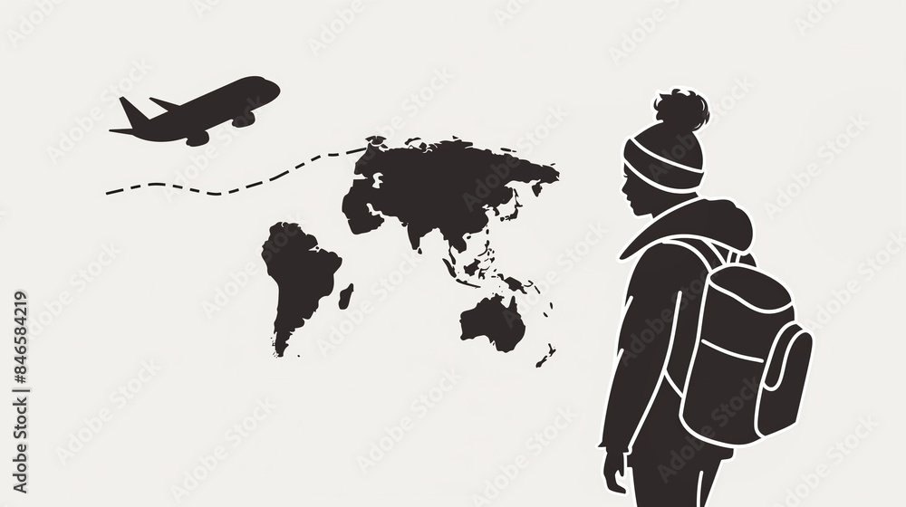 Fototapeta premium emigrating around the world