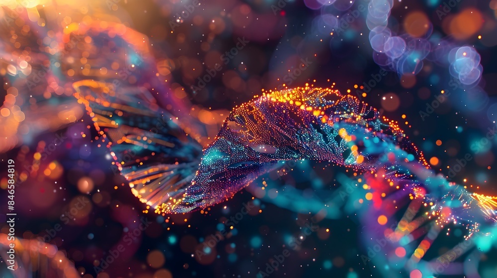 Sparkling Iridescent Feather Macro Shot with Vibrant Glittering Prismatic Effects Sparkling Iridescent Feather Macro Shot with Vibrant Glittering Prismatic Effects